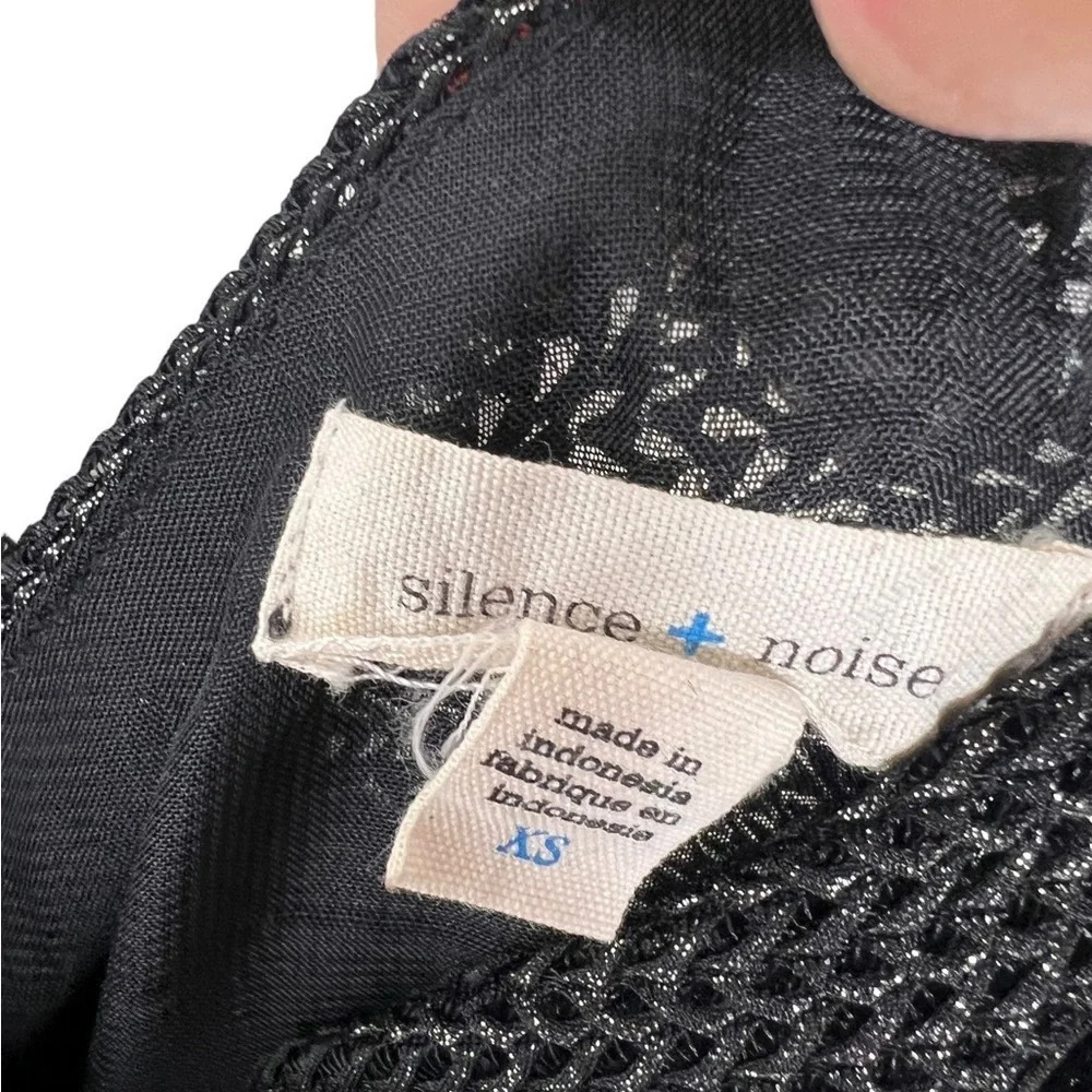 Silence and noise black metallic stardust mini dress size XS like new condition - Picture 4 of 4